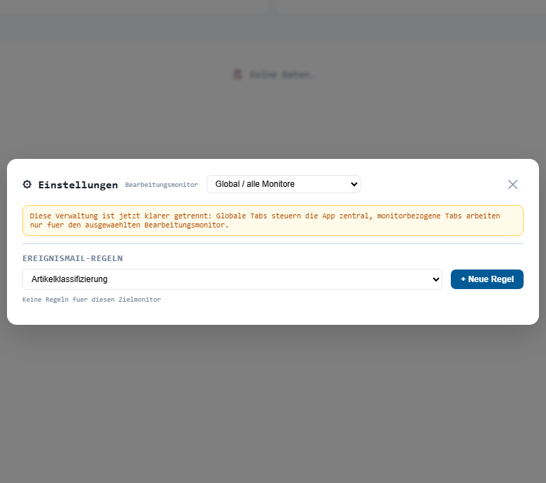 Reiter Ereignis-Mails